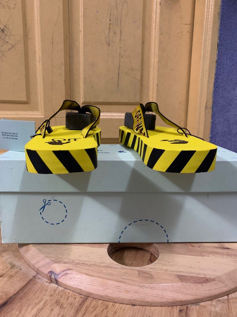 Off White Flip Flops sandals Men s Fashion Footwear Flipflops and Slides on Carousell
