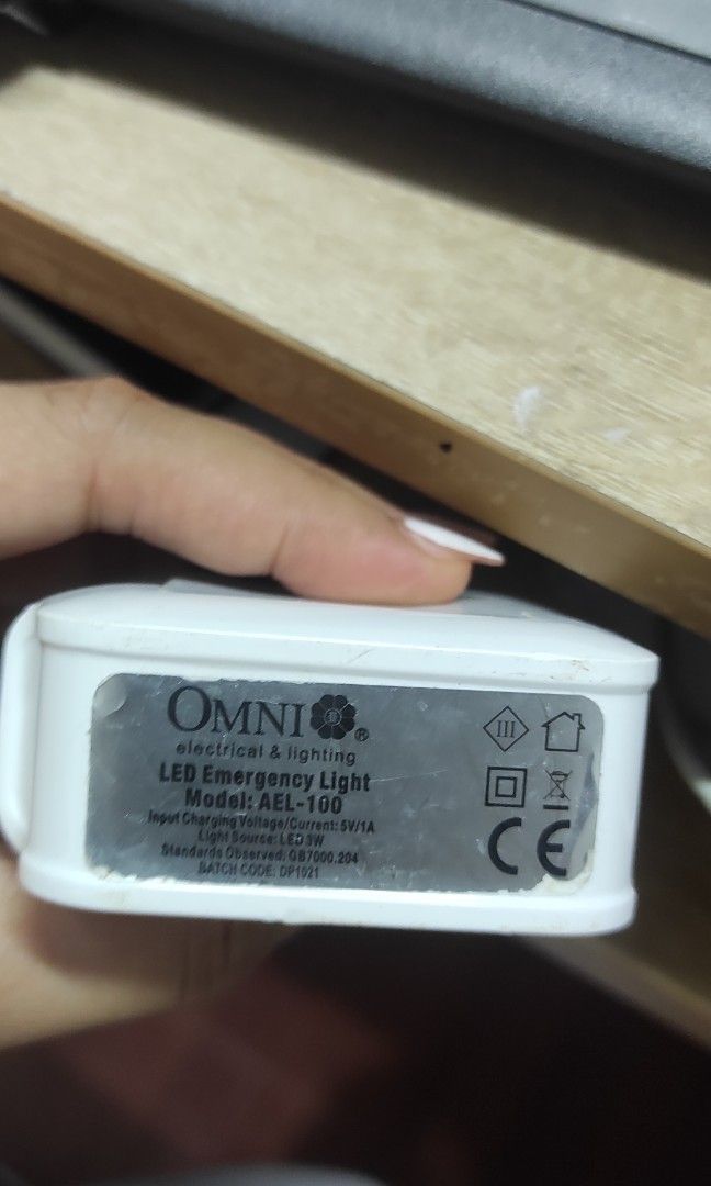 Omni LED rechargeable emergency /camping light (Category: Lighting) located in Mandaluyong City. Submitted by supersale_mnl (Listing ID 1307689589, Image 2). Description: rfs: decluttering rechargeable via microusb port good for camping use.