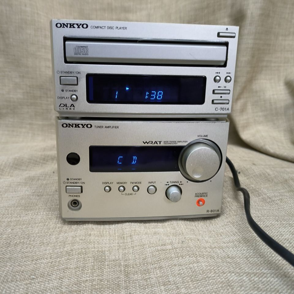 ONKYO C-701A CD機+R-801A tuner amplifier收音擴音機, 音響器材