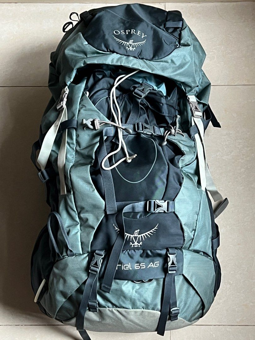 Osprey Ariel 65L backpack with rain cover Carousell
