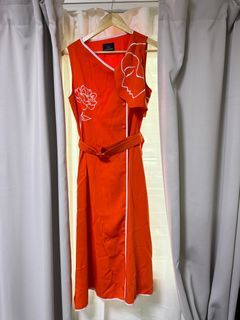 Plains & Prints Orange Dress