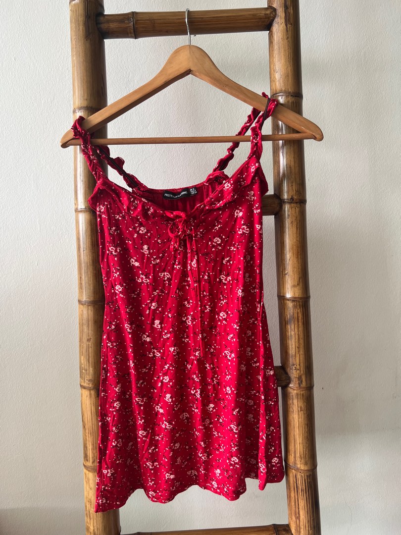 Plt red floral dress new arrivals