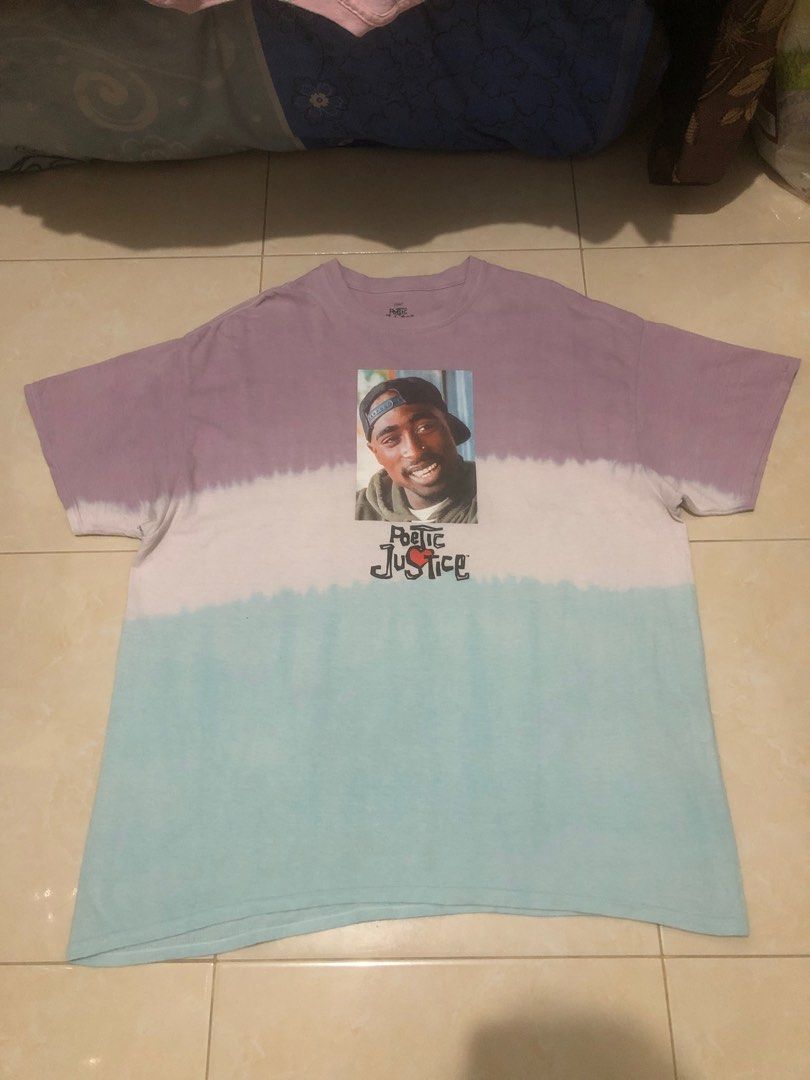 Poetic Justice Kaos ungu putih biru gradasi bergambar penyanyi rapper ...