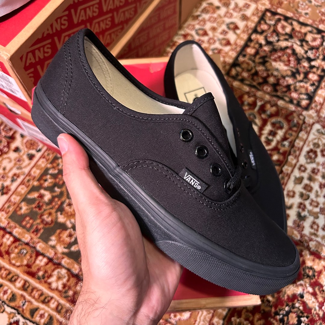 All black vans authentic sale shop