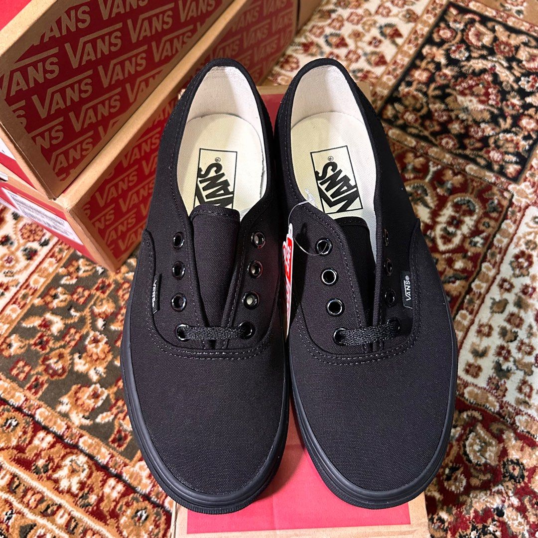SALE VANS CLASSIC AUTHENTIC BLACK UK5 Women s Fashion Footwear Sneakers on Carousell
