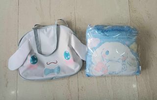 Sanrio Cinnamoroll bag and pillow set
