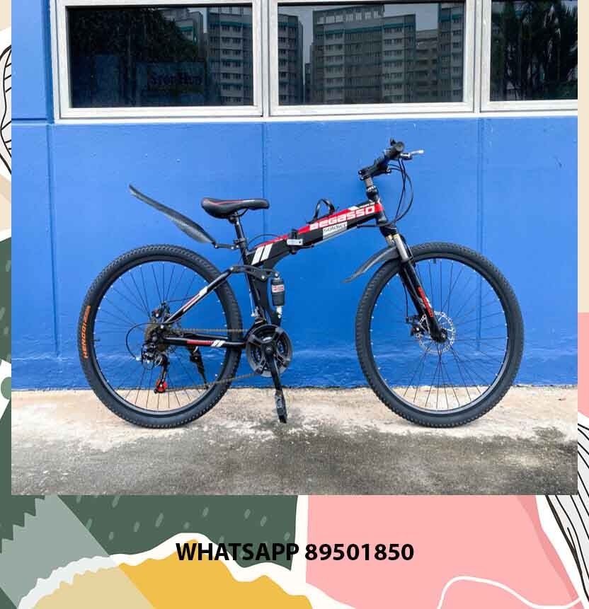 Shimano gear 21 speed 26 Wheel Begasso Foldable mountain bike Dominate the Trails with Our High Performance Foldable Mountain Bike Equipped with Shimano Gear Sports Equipment Bicycles Parts Bicycles o...