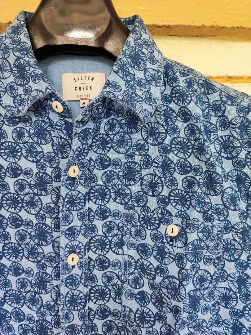 Silver Creek Full Button Polo for Mens Size M Men s Fashion Tops Sets Tshirts Polo Shirts on Carousell
