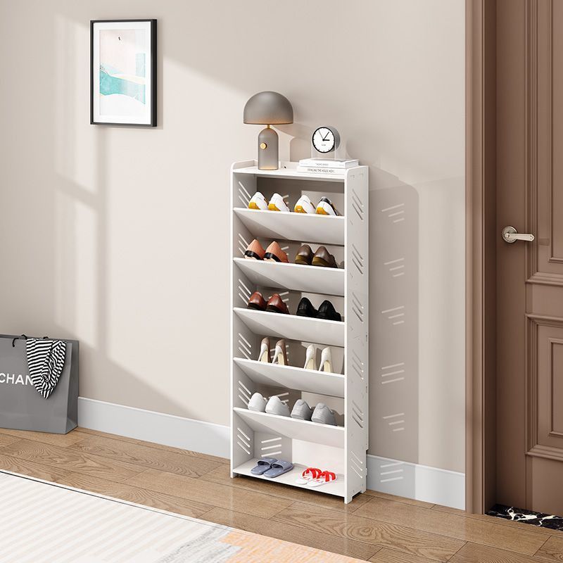 Simple Shoe Rack Entrance Shoe Cabinet Narrow Small Oblique Ultra Thin Household Rental House Special Clearance Dormitory Multi LayerDoor Furniture Home Living Furniture Shelves Cabinets Racks on Caro...