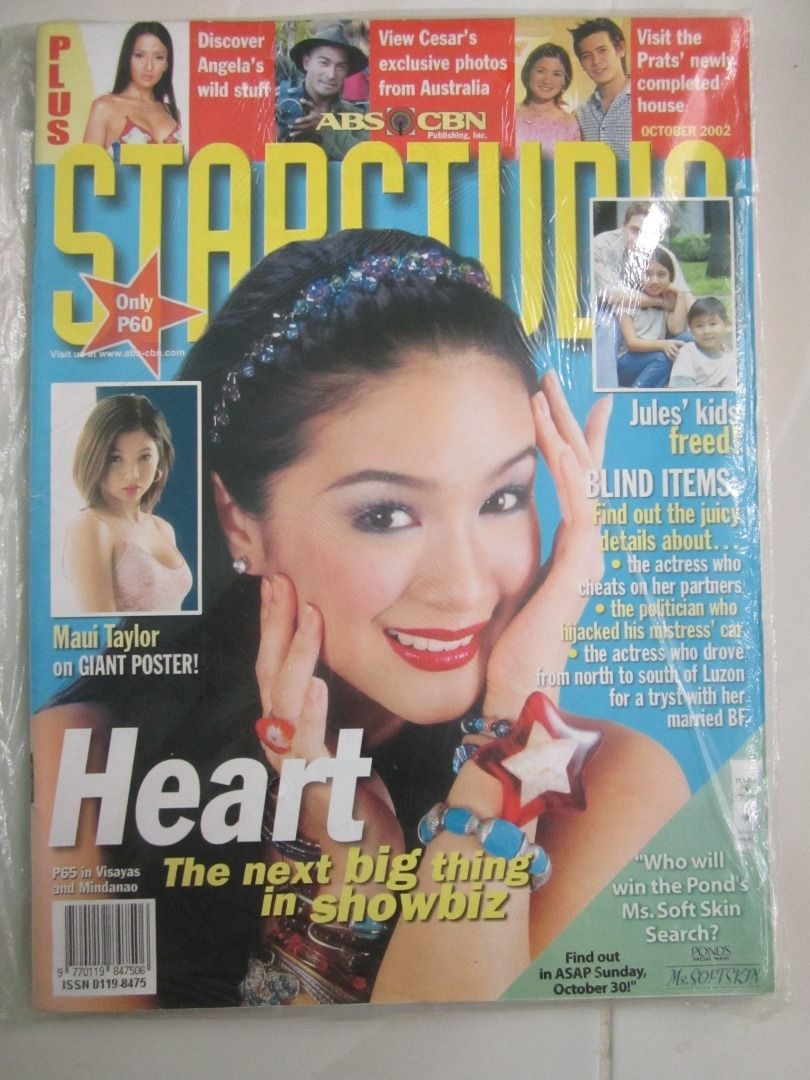 Star Studio Magazine (October 2002) which features Heart Evangelista ...