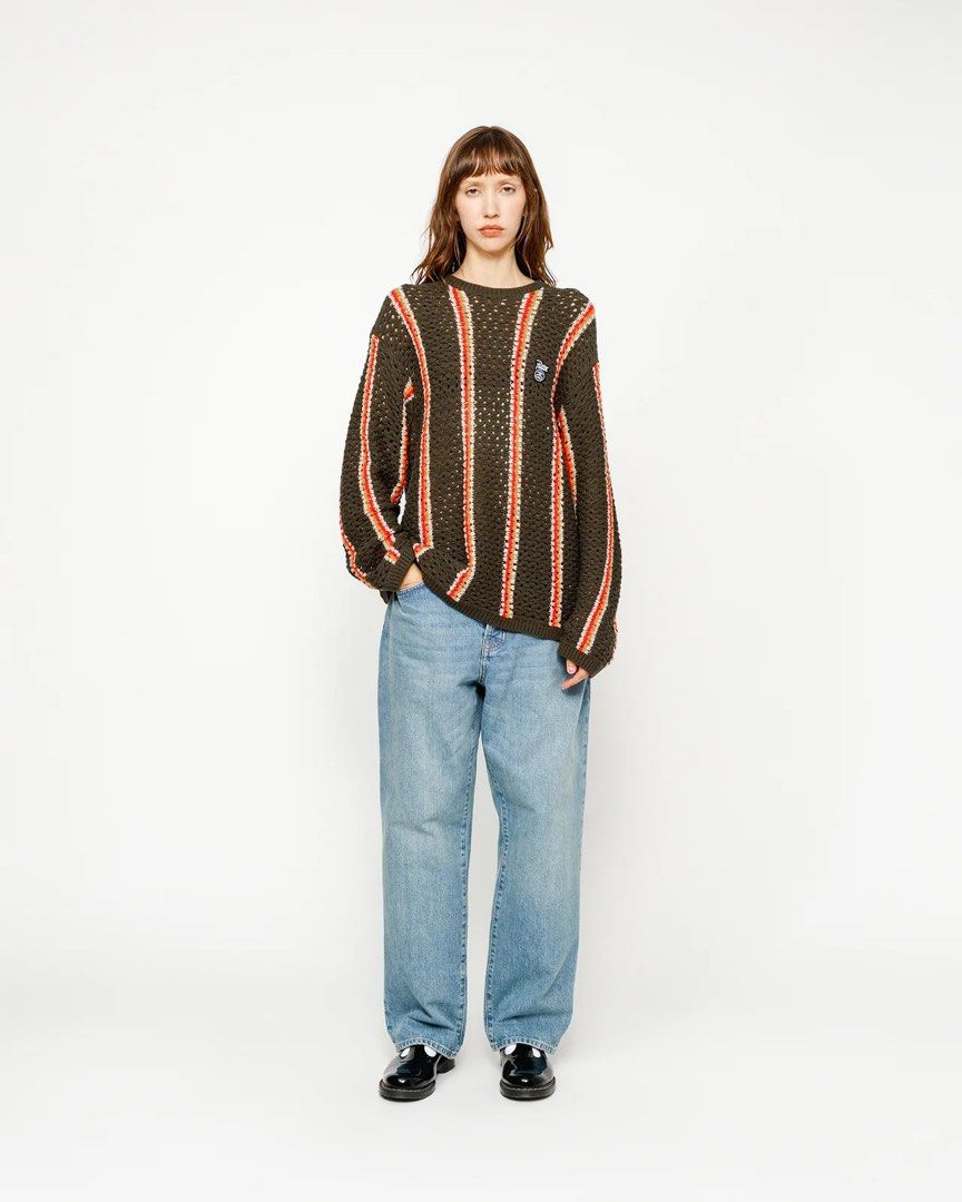 STUSSY X PATTA STRIPED LOOSE GAUGE SWEATER 針織衫毛衣聯名, 他的