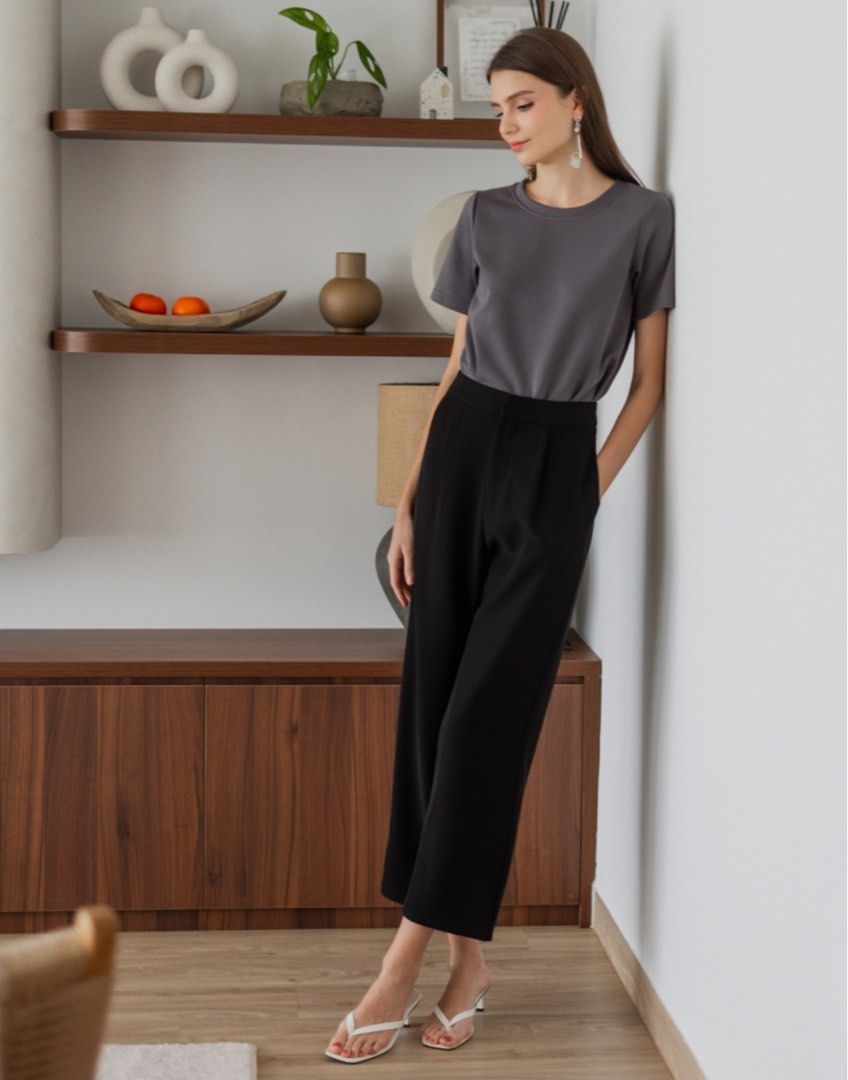 The Stage Walk Daria Tailored Work Pants Black Women s Fashion Bottoms Other Bottoms on Carousell