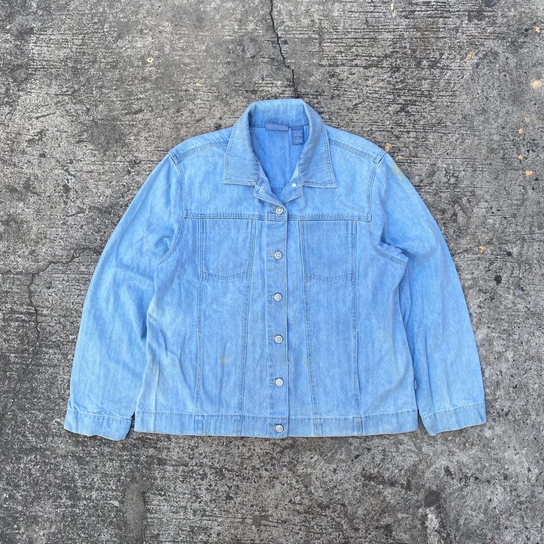 Vintage 90s Blassport Denim Trucker Jacket Women s Fashion Coats Jackets and Outerwear on Carousell