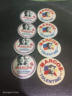 Vintage election pin marcos-tolentino