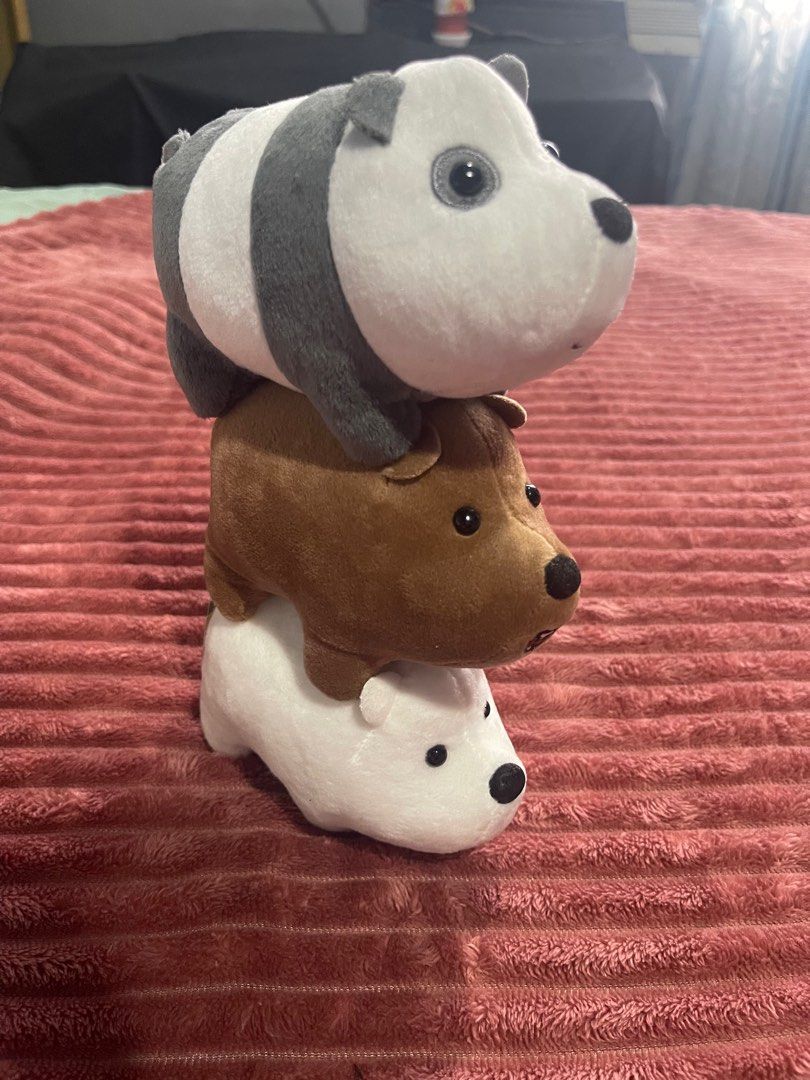 We Bare Bears Magnetic Stackable Plush dolls Hobbies Toys Toys Games on Carousell