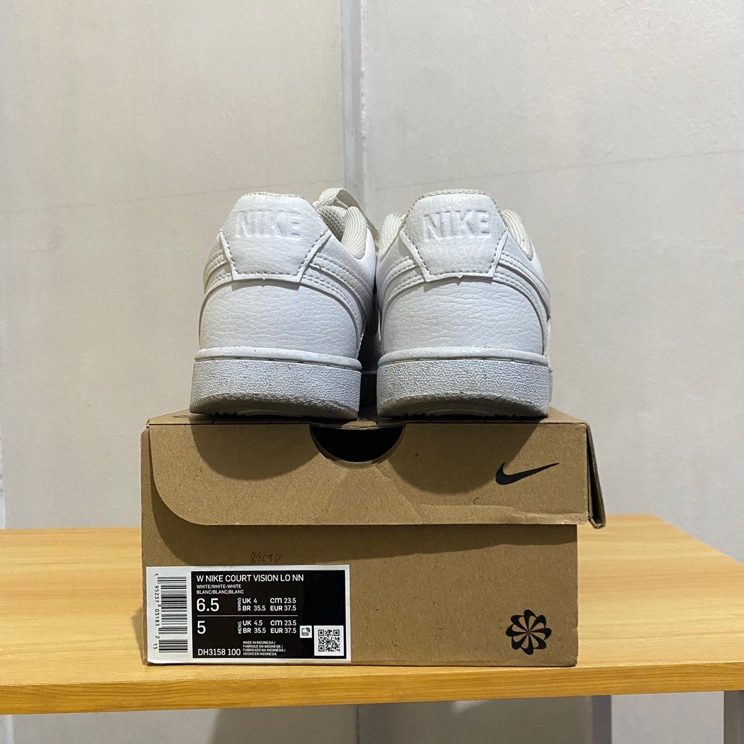 Womens Nike Court Vision Low (Category: Sneakers) located in Muntinlupa City. Submitted by declutterbuster (Listing ID 1307691325, Image 3). Description: Good Condition 23.5 cm Bought in Japan No Issue With box Payment first thru gcash .