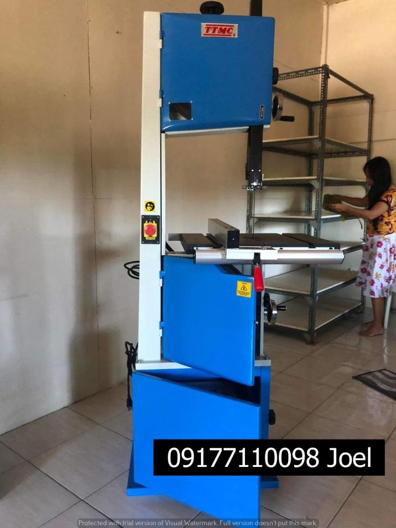 Wood Cutting Bandsaw (Category: Construction Tools & Equipment) located in Manila. Submitted by joeyroque09 (Listing ID 1307641028, Image 2). Description: Wood Cutting Bandsaw Specs: 220v x 60Hz x Single Phase Model: TBS-356 Brand: TTMC .