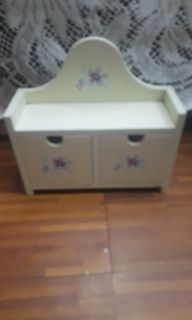 Wooden organizer floral pale yellow 8.5x7.5x3 imported