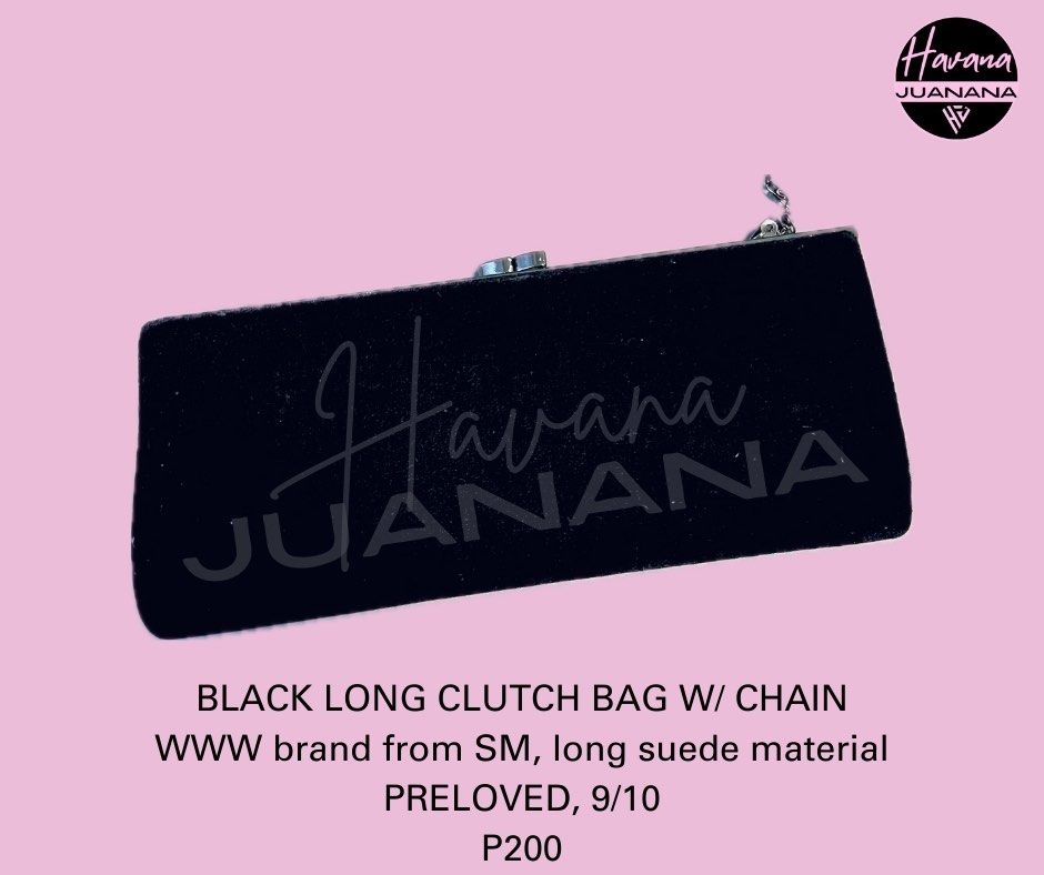 WWW Black Clutch w/ chain (Category: Clutches) located in Pasig City. Submitted by wangderfulworld (Listing ID 1297603712, Image 1). Description: 𝖶𝖶𝖶 (𝖲𝖬 𝖡𝗋𝖺𝗇𝖽) 𝖯𝗋𝖾𝗅𝗈𝗏𝖾𝖽, 9/10 𝖼𝗈𝗇𝖽𝗂𝗍𝗂𝗈𝗇 𝖪𝗂𝗌𝗌𝗅𝗈𝖼𝗄 𝖼𝗅𝗈𝗌𝗎𝗋𝖾 𝖥𝗎𝗋𝗋𝗒 𝗅𝗂𝗄𝖾 𝗆𝖺𝗍𝖾𝗋𝗂𝖺𝗅 𝘗𝘈𝘠𝘔𝘌𝘕𝘛 𝘍𝘐𝘙𝘚𝘛 + 𝘚𝘍 𝘕𝘰 𝘤𝘢𝘯𝘤𝘦𝘭𝘭𝘢𝘵𝘪𝘰𝘯. 𝘕𝘰 𝘳𝘶𝘴𝘩 𝘴𝘩𝘪𝘱𝘱𝘪𝘯𝘨. 𝘕𝘰 𝘭𝘢𝘴𝘵 𝘱𝘳𝘪𝘤𝘦. 📍 𝘓𝘖𝘊: 𝘚𝘢𝘯 𝘔𝘪𝘨𝘶𝘦𝘭, 𝘗𝘢𝘴𝘪𝘨 💰 