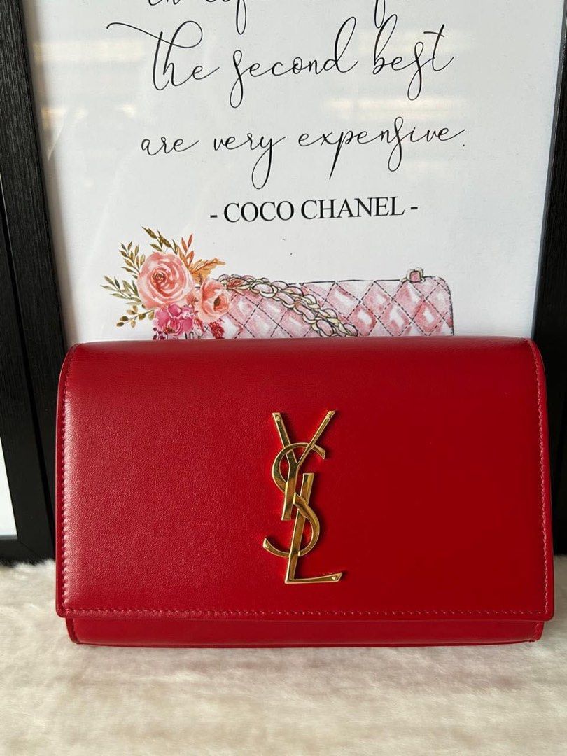 YSL Kate Small Belt Bag (Category: Luxury Bags & Wallets) located in Manila. Submitted by bagislifeshop (Listing ID 1307698802, Image 2). Description: ☑️Available in Pampanga ✅Condition: 8.8/10 ✅Material: Calf leather ✅Color: Red in GHW ✅Size: 18 X 12 X 4,5 CM ✅Inclusions: Dustbag and strap .