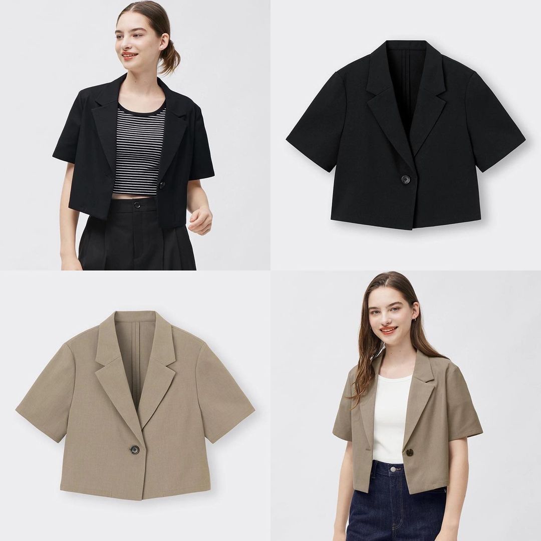 Half baju blazer top