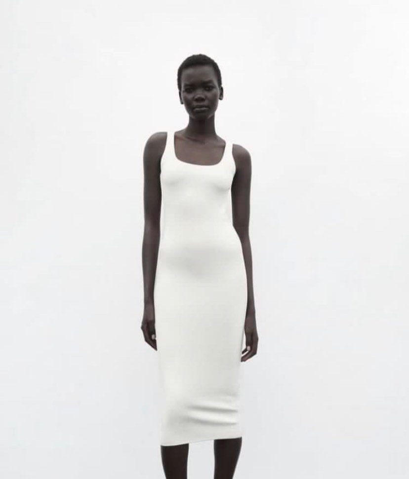 Kezra Midi Dress - White