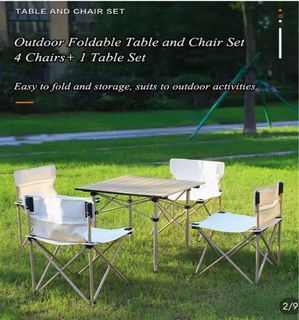 5 pc folding chair and table set
