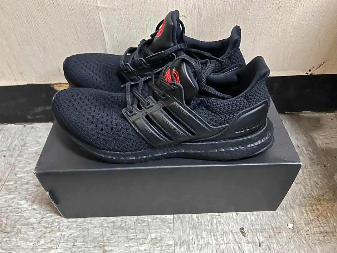 Manchester United FC Ultra Boost Ultraboost Triple Black EG8088 Carousell