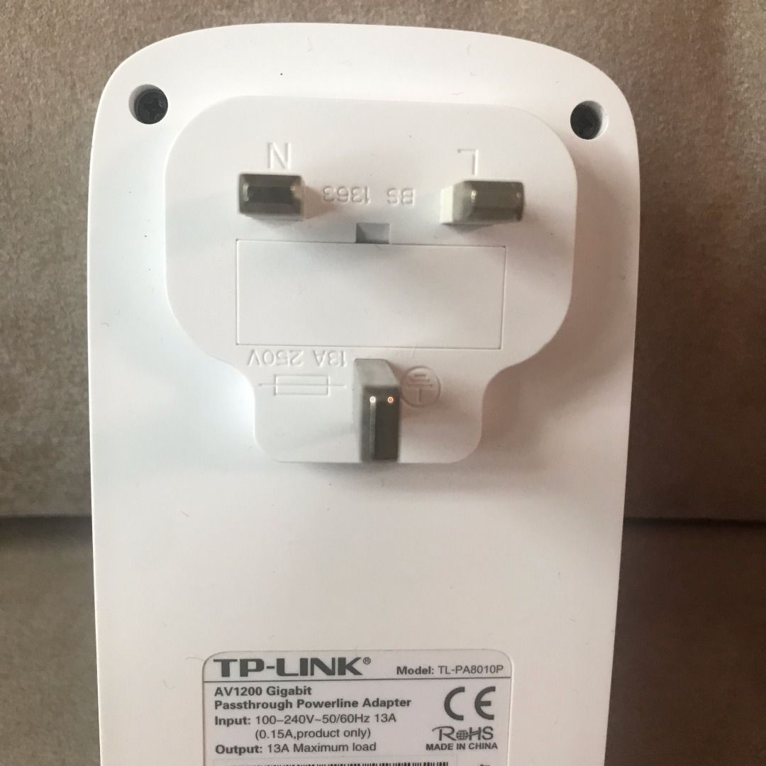 💻 TP-LINK AV1200 Gigabit Passthrough Powerline Adapter TL-PA8010P HomePlug  USED 電力線網路橋接器電力貓🔌, 電腦＆科技, 電腦周邊及配件, Wifi及上網相關產品- Carousell