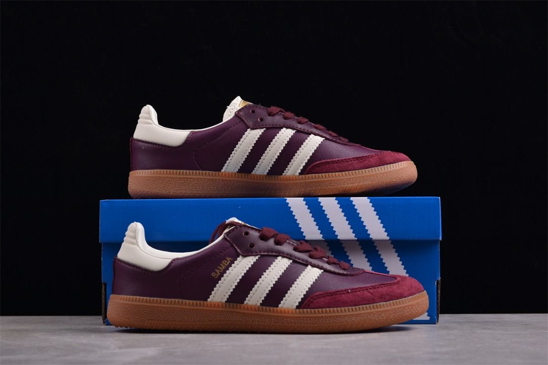adidas gazelle silver green womens adidas Samba OG Maroon Gold Metallic – Mr. Sneakerseller main image 0