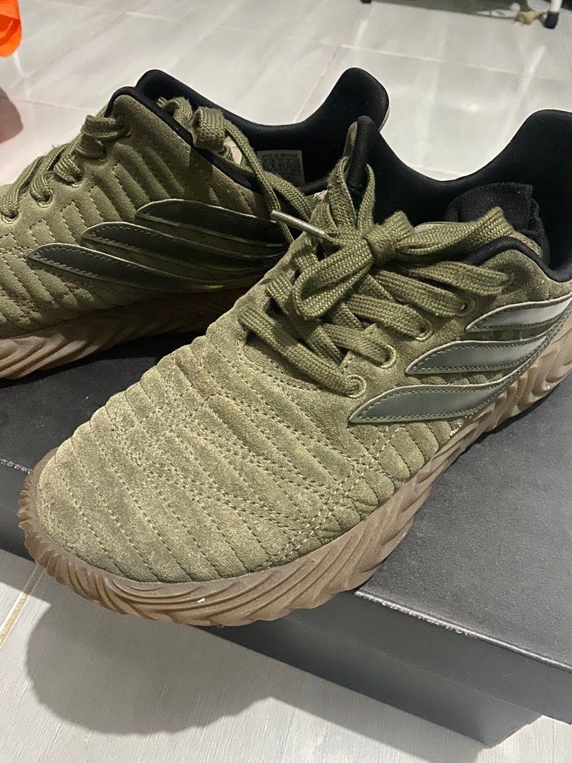 ADIDAS SOBAKOV GREN OLIVE SIZE 42 Fesyen Pria Sepatu Sneakers di Carousell