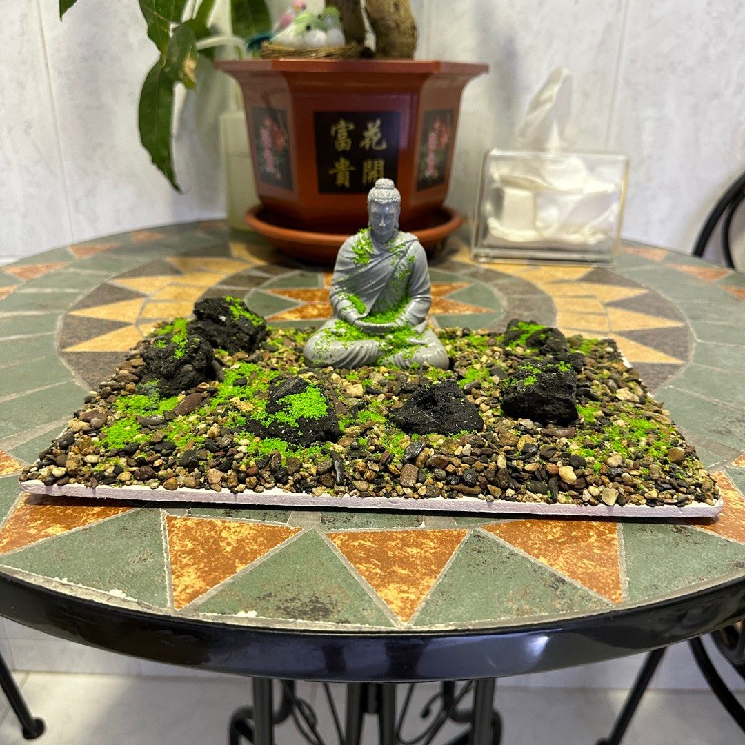 Buddha Statue Aquarium Hardscape Design for Fish Tank