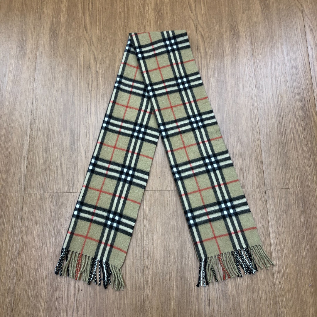 Authentic Vintage 90s Burberry Nova Check Cashmere Scarf Muffler Iconic Beige Women s Fashion Watches Accessories Scarves on Carousell