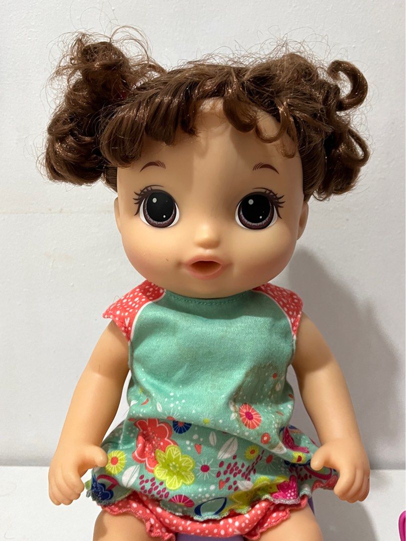 Baby Alive potty dance talking doll brown hair brunette Hobbies Toys Toys Games on Carousell
