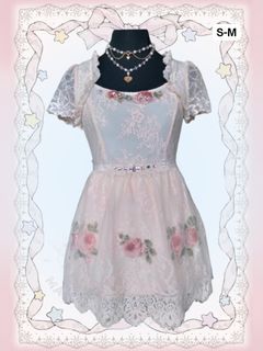 Baby Pink  Lacey Vintage Rose Dress