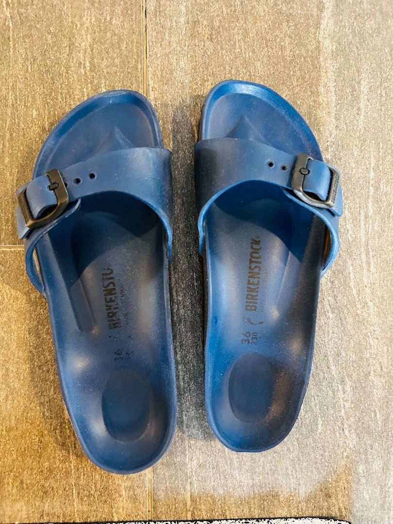 Birkenstock Madrid Eva Navy Blue Women s Fashion Footwear Flipflops and Slides on Carousell