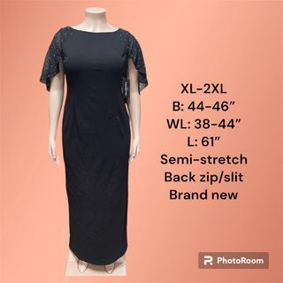 BNWT KARL LAGERFELD LONG BLACK EVENING DRESS
