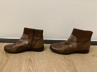 Brown Leather Boots (Made and Purchased in Spain)