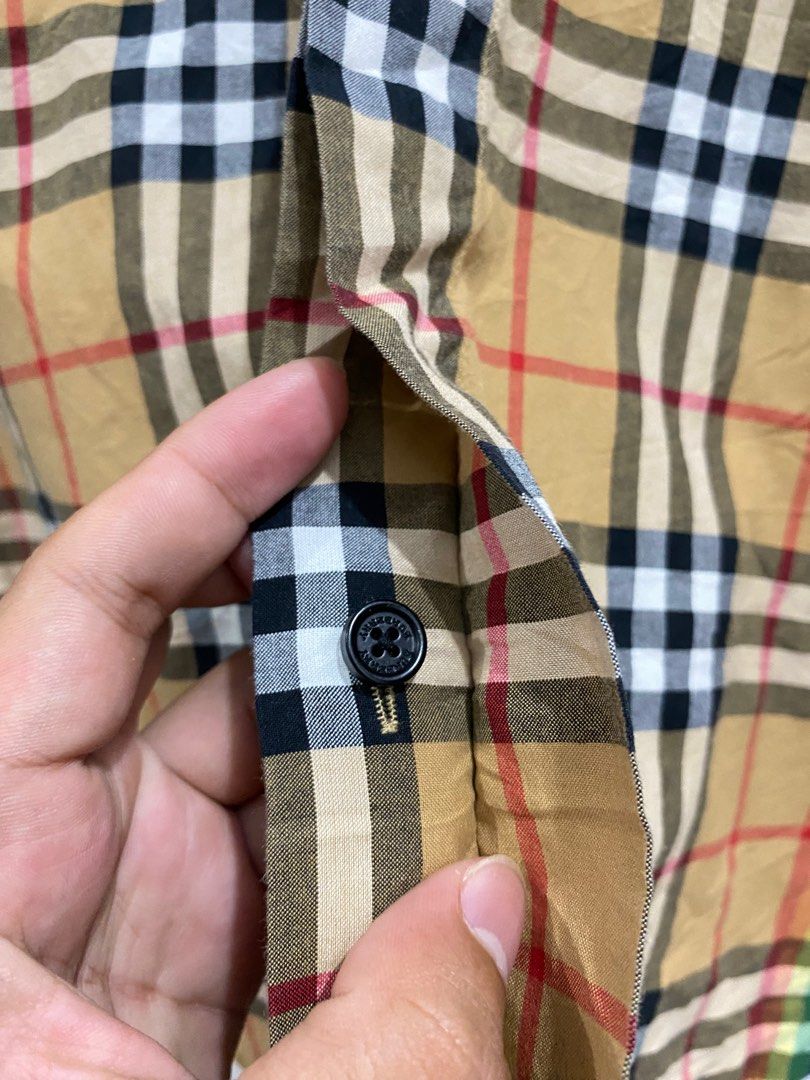 BURBERRY PLAID RAINBOW NOVA CHECK SHIRT Men s Fashion Coats Jackets and Outerwear on Carousell