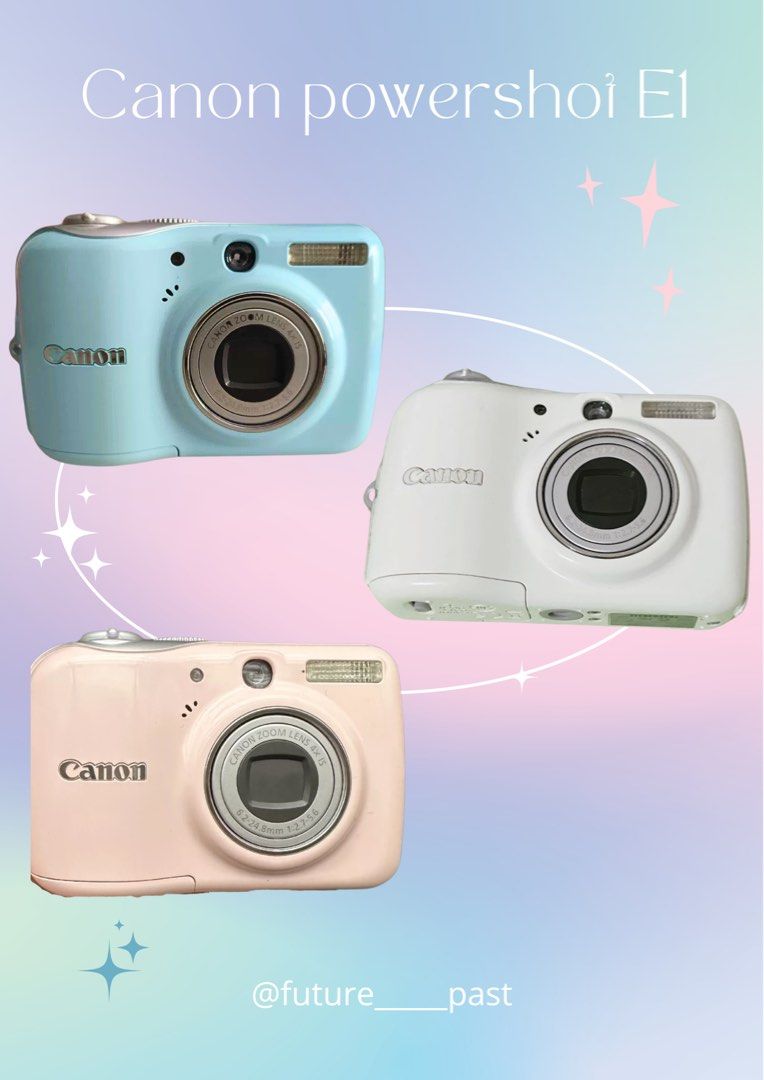 Canon powershot E1🤍🩵🩷Super RARE !!, 攝影器材, 相機- Carousell