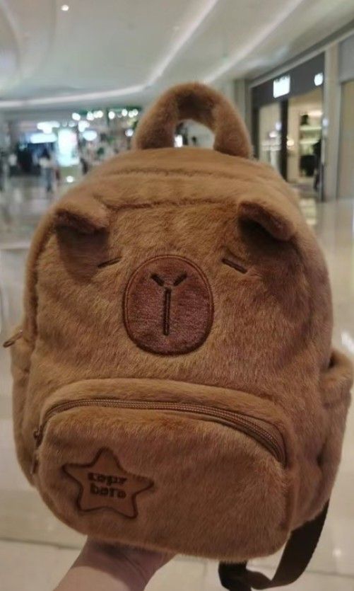 Capybara backpack (Category: Backpacks) located in Klang. Submitted by lynnnn0912 (Listing ID 1307783232, Image 1). Description: brand new ! very fluffy and quality nice bought at price 70.