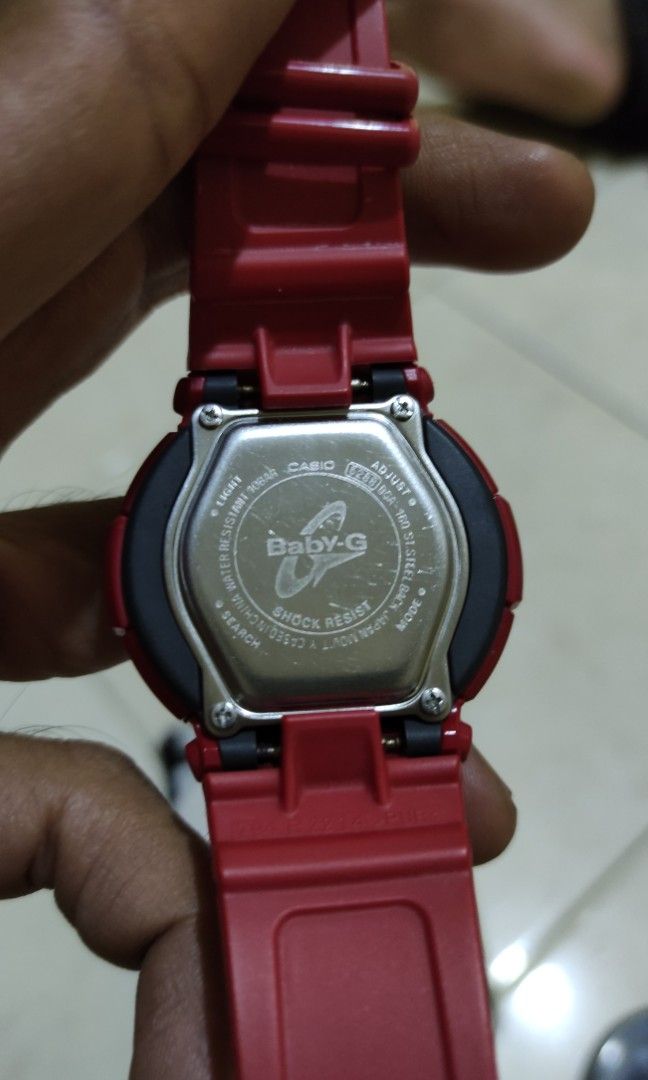Casio Baby G bga 160 merah berkilau