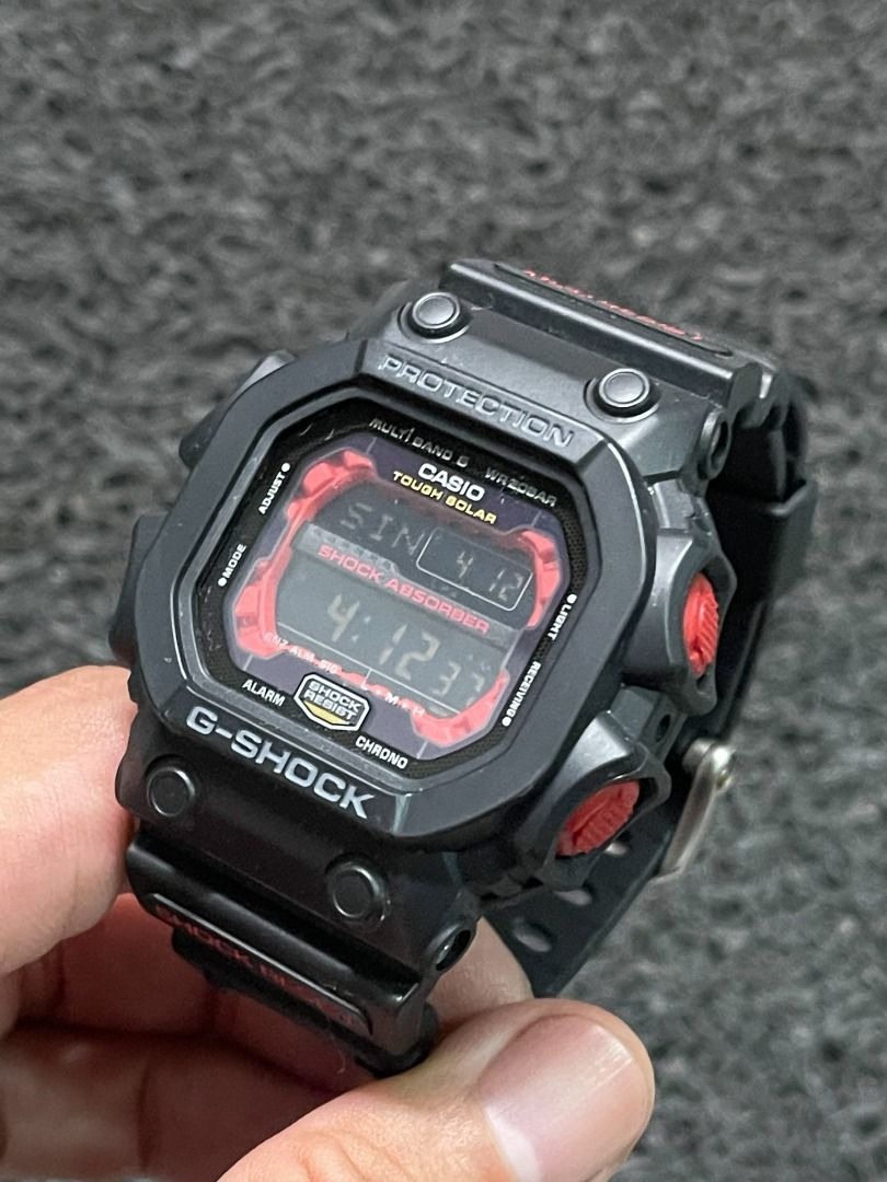 CASIO G SHOCK Radio Wave Tough Solar GXW 56 1AJF Black Men s Fashion Watches Accessories Watches on Carousell