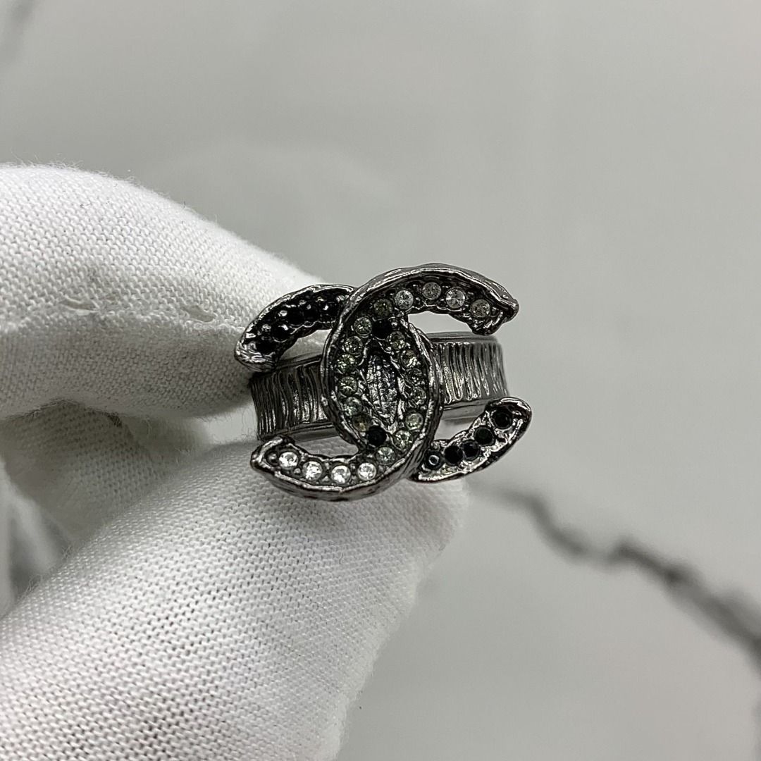 Chanel black ring shop