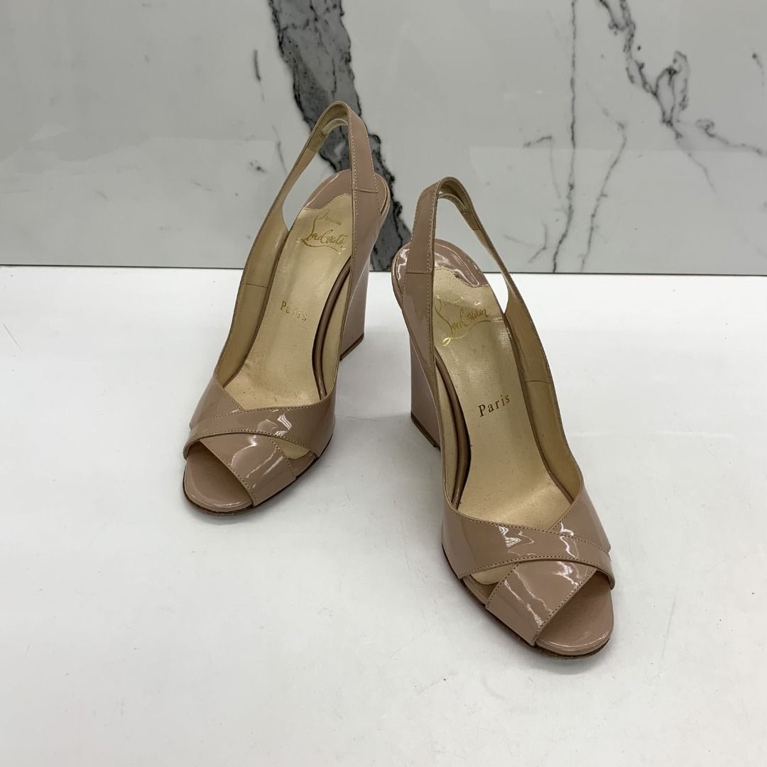 Louboutin wedges pink outlet