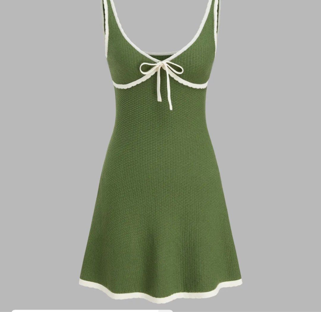 bebe green lace dress Bebe Women's Open Back Lace Mini Dress, Size XXL in Dark Green Polyester/Cotton/Nylon main image 1
