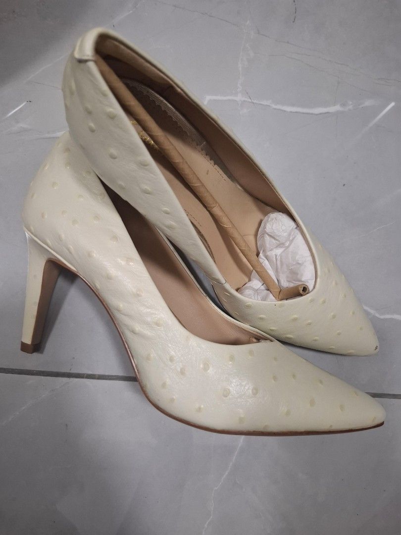 Clarks Womens Dress White Heels