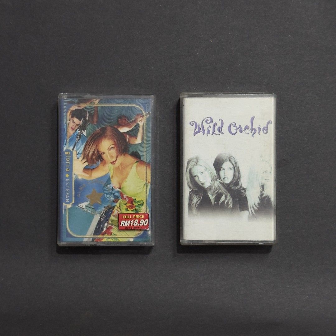 Combo Cassette GLORIA ESTEFAN & WILD ORCHID, Hobbies & Toys, Music  