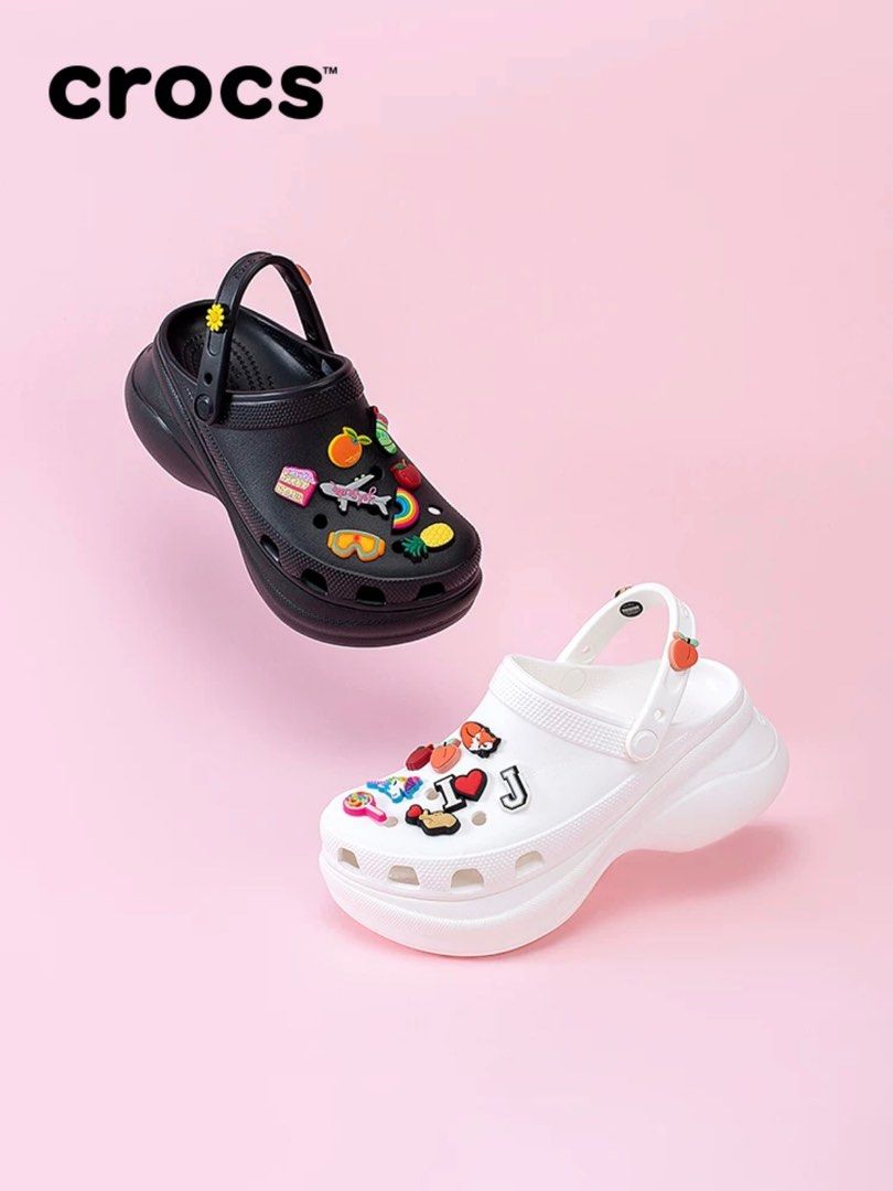 CROCS CLASSIC BAE CLOG WHITE W8 Women s Fashion Footwear Sandals on Carousell