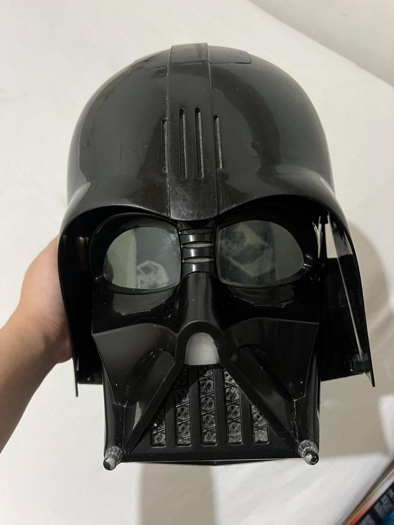 Darth Vader Mask (Category: Western Merchandise) located in Taguig. Submitted by jennie-lynn (Listing ID 1307895974, Image 3). Description: Darth Vader Mask - voice changing but not sure if it still working. XS Star Wars 3/4 shirt .